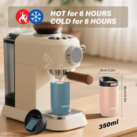 Pahar Termos din Oțel Inoxidabil MOMSIV 1100ml Negru - Cu Pai și Mâner 2