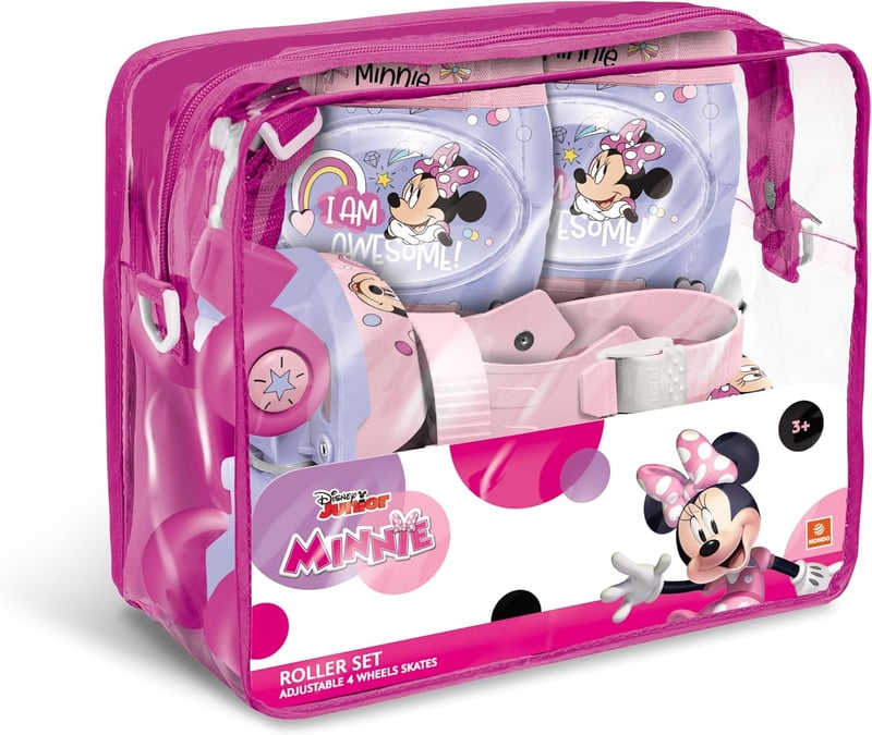 Mondo Minnie Disney Állítható Görkorcsolya 22-29 Méret Védőfelszerelséggel