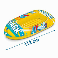 Nafukovací čln Mondo Toys Surfing Shark pre deti, 112 cm, tepelne zvárané PVC, gumový čln s motívom žraloka, 16922 5