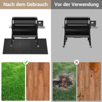 Mondoshop vatrootporna podloga 100x150 cm – Podna zaštita i termoizolacijska prostirka za roštilj, ognjište, kamin, terasu i kampiranje 6