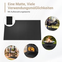 Mondoshop vatrootporna podloga 100x150 cm – Podna zaštita i termoizolacijska prostirka za roštilj, ognjište, kamin, terasu i kampiranje 5