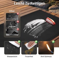 Mondoshop vatrootporna podloga 100x150 cm – Podna zaštita i termoizolacijska prostirka za roštilj, ognjište, kamin, terasu i kampiranje 4