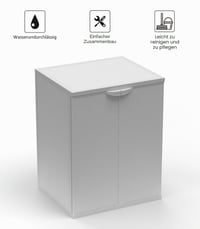 Kryt na práčku Mongardi z PP, PVC a ABS živice, univerzálny, odolný voči vlhkosti, 68,5 x 64,5 x 88 cm, biely, do garáže, exteriéru a práčovne, jednoduchá montáž 8
