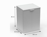 Kryt na práčku Mongardi z PP, PVC a ABS živice, univerzálny, odolný voči vlhkosti, 68,5 x 64,5 x 88 cm, biely, do garáže, exteriéru a práčovne, jednoduchá montáž 3