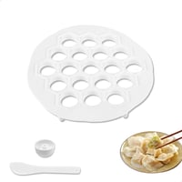 Forma na výrobu pirohov mongtsamz, 19 otvorov, pomôcka na plnenie ravioli z PP materiálu, forma na výrobu taštičiek manti a pirohov do domácej kuchyne, biela 1