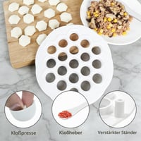 Forma na výrobu pirohov mongtsamz, 19 otvorov, pomôcka na plnenie ravioli z PP materiálu, forma na výrobu taštičiek manti a pirohov do domácej kuchyne, biela 4