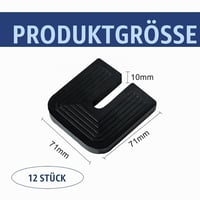mongtsamz Gumové antivibračné podložky pod klimatizáciu v tvare U, čierne, pre tepelné čerpadlá, 12 ks 2