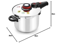 Monix Selecta M790004 Rozsdamentes Acél Gyorsfőző 9 literes Ezüst Színű Fedeles Kukta 8