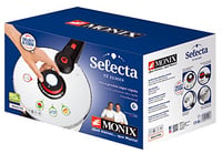 Oală sub presiune din oțel inoxidabil Monix Selecta, 7 litri, 22 cm, oțel 18/10, închidere automată, gri 6