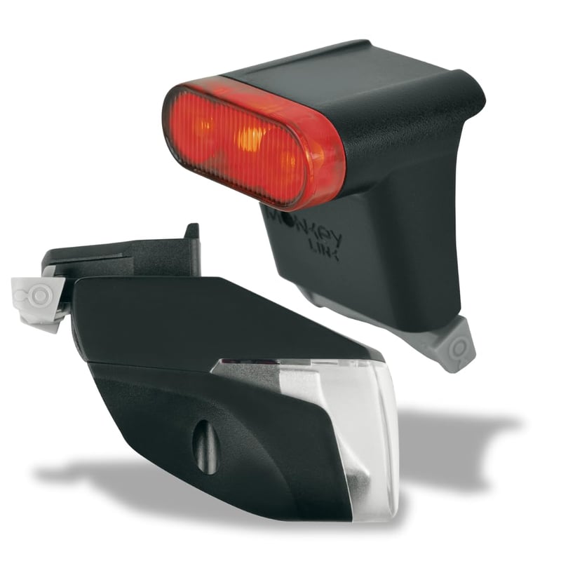 Set lumini bicicletă reîncărcabile MonkeyLink MonkeyLight Sport, 70 Lux, negru