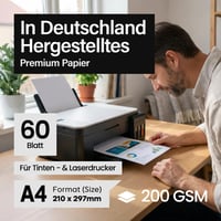 Hârtie Monobloc Premium Alb Mat A4 200g/m² – 60 coli, pentru imprimare față-verso, pentru imprimante laser și inkjet 3