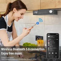MONODEAL Bluetooth CD lejátszó rádió, konyhai rádió 30 előbeállítással, ébresztőfunkció és időzítő 3