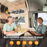 MONODEAL Bluetooth CD lejátszó rádió, konyhai rádió 30 előbeállítással, ébresztőfunkció és időzítő 2