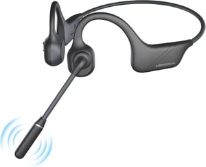 Căști wireless cu conducție osoasă MONODEAL, Bluetooth 5.3, cu microfon și anulare a zgomotului pentru apeluri hands-free
