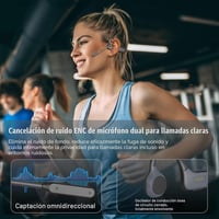 Căști wireless cu conducție osoasă MONODEAL, Bluetooth 5.3, cu microfon și anulare a zgomotului pentru apeluri hands-free 3
