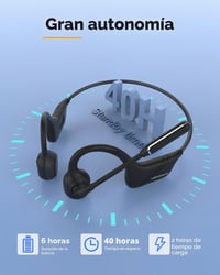 Căști wireless cu conducție osoasă MONODEAL, Bluetooth 5.3, cu microfon și anulare a zgomotului pentru apeluri hands-free 7