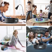 Monodeal hordozható CD lejátszó Bluetooth FM rádióval, beépített hangszóróval - fekete 9