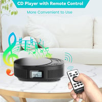 Monodeal hordozható CD lejátszó Bluetooth FM rádióval, beépített hangszóróval - fekete 5