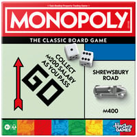 Spoločenská hra Monopoly Classic s úložným priestorom a väčšími figúrkami – anglická verzia s írskym herným plánom 1