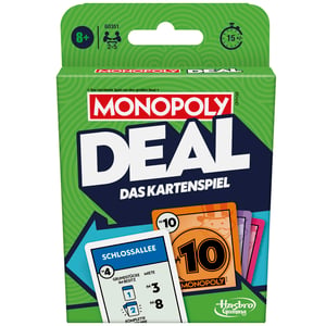 Joc de cărți Monopoly Deal – Joc de societate strategic și rapid pentru adulți și copii, ideal pentru călătorii și cadouri