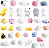 MonQi 36 darabos kawaii mini szilikon squishy állatfigurás stresszoldó nyomkodós játék csomag 1