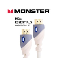 Cablu HDMI Monster Essentials Ultra HD 4K 1,82 m, 18 Gbps, 60/120 Hz, conectori aurii 24K, V-Grip, ecranare triplă, alb 2