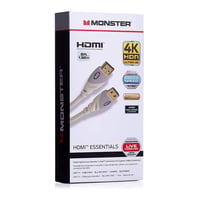 Cablu HDMI Monster Essentials Ultra HD 4K 1,82 m, 18 Gbps, 60/120 Hz, conectori aurii 24K, V-Grip, ecranare triplă, alb 6