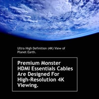 Cablu HDMI Monster Essentials Ultra HD 4K 1,82 m, 18 Gbps, 60/120 Hz, conectori aurii 24K, V-Grip, ecranare triplă, alb 5