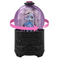 Monster High Potions krištáľová guľa s prekvapením, 7,5 cm figúrka s odhalením postavy pomocou vody, brlohom a kartou šťastia, JCX9 3