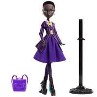 Zberateľská bábika Monster High x Wednesday Bianca Barclay v uniforme Nevermore Academy s amuletom sirény, batohom a stojanom JDR71 5