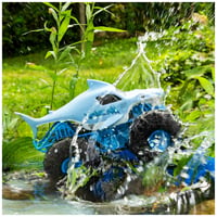 Diaľkovo ovládané obojživelné vozidlo Monster Jam Megalodon Storm – mierka 1:15 9