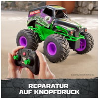 Monster Jam Smash 'n Bash Grave Digger diaľkovo ovládaný Monster Truck – Dá sa rozbiť a opraviť, 2,4 GHz, USB nabíjanie, od 4 rokov 5