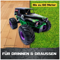 Monster Jam Smash 'n Bash Grave Digger diaľkovo ovládaný Monster Truck – Dá sa rozbiť a opraviť, 2,4 GHz, USB nabíjanie, od 4 rokov 7