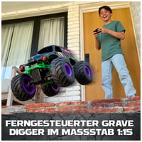 Monster Jam Smash 'n Bash Grave Digger diaľkovo ovládaný Monster Truck – Dá sa rozbiť a opraviť, 2,4 GHz, USB nabíjanie, od 4 rokov 3