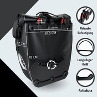 MONSTERANDO Kerékpár Csomagtartó Táska 27L Vízálló Laptop Rekesz Fekete 3