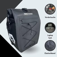 MONSTERANDO Kerékpár Csomagtartó Táska 27L Vízálló Laptop Rekesz Fekete 7