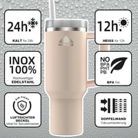 Mont-Clair 1,2L termikus ivópalack szívószállal, 48 órás hűtéssel, BPA mentes 2