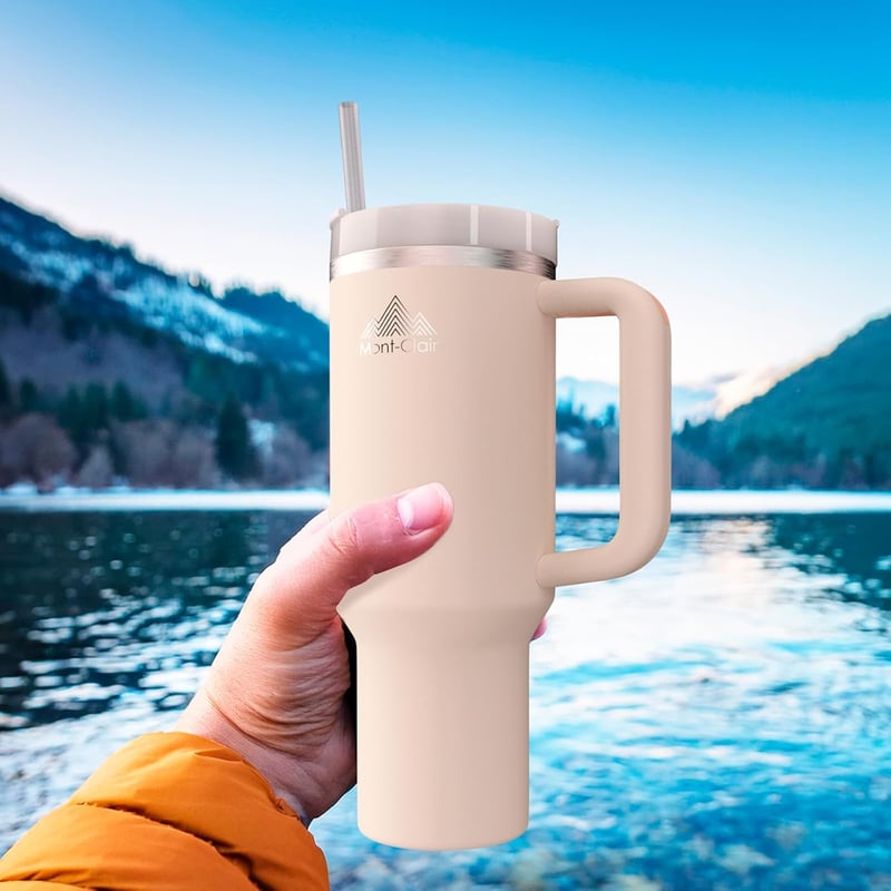 Mont-Clair 1200ml Termikus Utazó Pohár Szívószállal és Fedővel