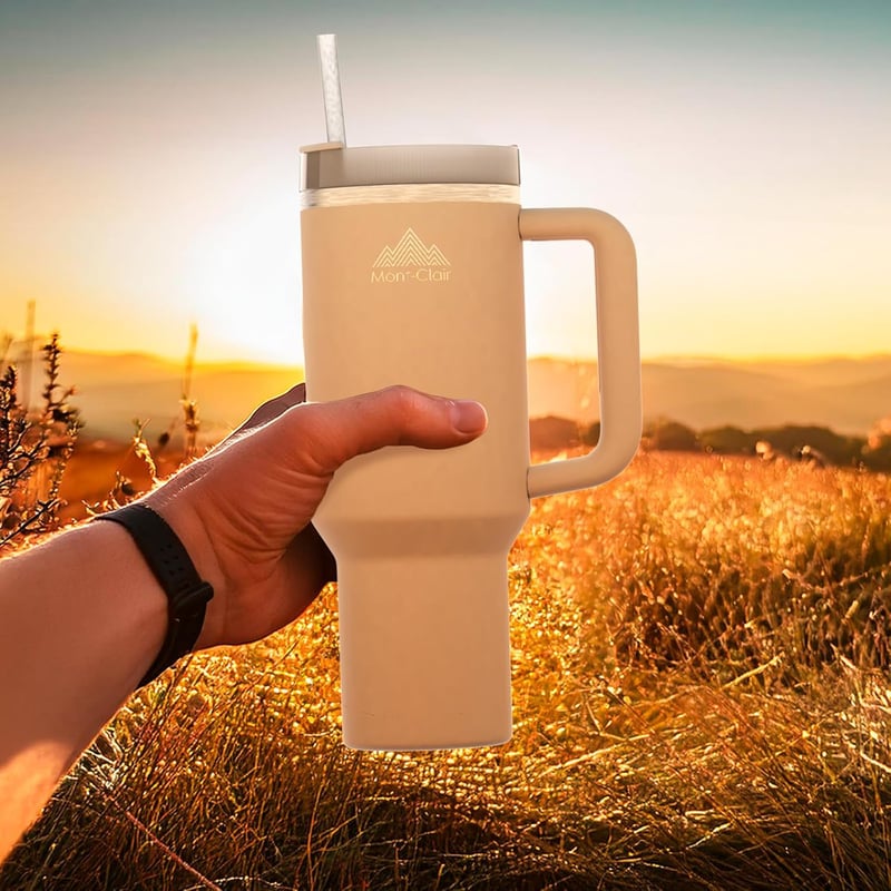 Mont-Clair 1200ml Termikus Utazó Pohár Szívószállal és Fedővel
