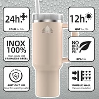 Mont-Clair 1200ml Termikus Utazó Pohár Szívószállal és Fedővel 2