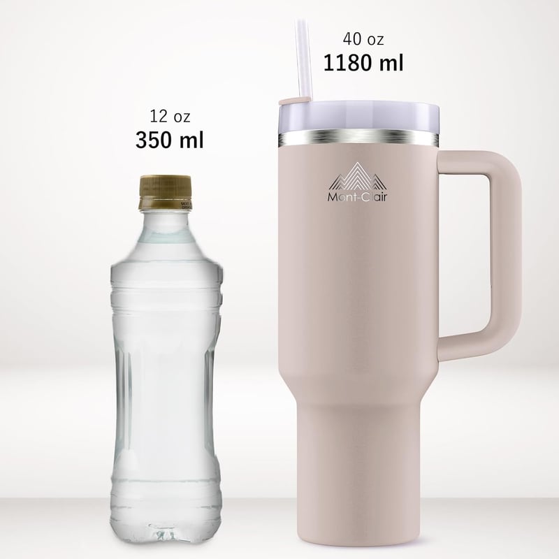 Mont-Clair 40 oz termikus ivópalack szívószállal, 48 órás hűtéssel, BPA mentes kávésbögre