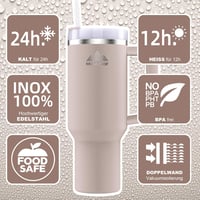 Mont-Clair 40 oz termikus ivópalack szívószállal, 48 órás hűtéssel, BPA mentes kávésbögre 2