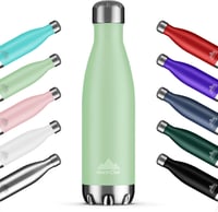 Mont-Clair H2O Rozsdamentes Acél Termosz 1L - Világoszöld Hőszigetelt Kulacs - 24 Óra Hideg & 12 Óra Meleg - BPA-mentes Szivárgásmentes Ivóp 1
