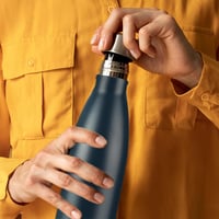 Mont-Clair H2O Rozsdamentes Acél Termosz 500ml - 24 Órás Hideg & 12 Órás Meleg Ital - Szivárgásmentes BPA-mentes Ivópalack - Sötétkék 5