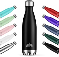 Mont-Clair H2O Rozsdamentes Acél Termosz 500ml - BPA-mentes Vizes Palack - 24 Órás Hideg & 12 Órás Meleg Ital - Szivárgásmentes Dupla Falú - 1