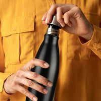 Mont-Clair Rozsdamentes Acél Termosz 1L - Dupla Falú Hőszigetelés - 24 Óra Hideg, 12 Óra Meleg - BPA-mentes Szivárgásmentes Kulacs - Fekete 5