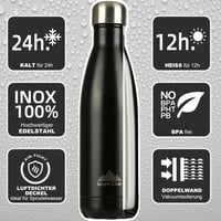 Mont-Clair rozsdamentes acél termosz 500ml, 24h hideg, 12h meleg, szivárgásmentes 2