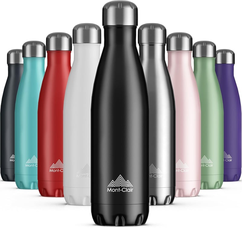 Mont-Clair rozsdamentes acél termosz 500ml, 24h hideg, 12h meleg, szivárgásmentes
