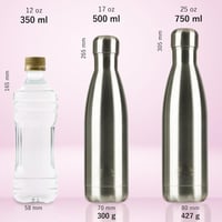 Mont-Clair Rozsdamentes Acél Termosz 500ml - Dupla Falú Hőszigetelő Kulacs, Szivárgásmentes BPA-mentes Ivópalack, 24 Órás Hideg/12 Órás Mele 3