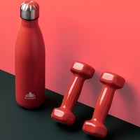 Mont-Clair Rozsdamentes Acél Termosz 500ml - Piros Hőszigetelt Kulacs, 24 Órás Hideg/12 Órás Meleg Italtartó, BPA-mentes, Szivárgásmentes Iv 6